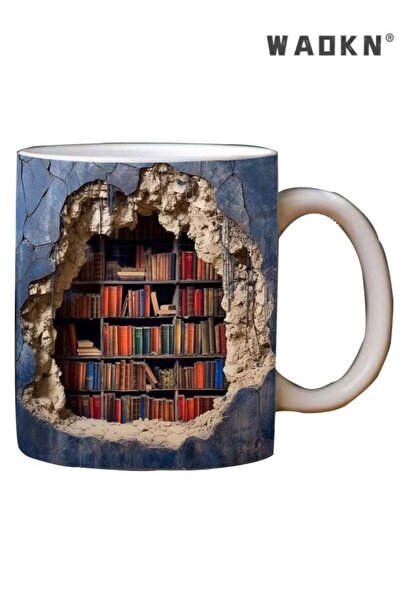 Generic 3D Bookshelf Creative Space Design Multi-Purpose Ceramic Coffee and T...