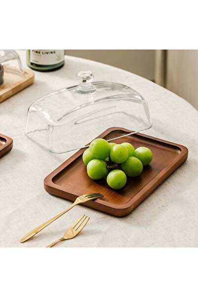 Generic Acacia Wood Butter Dish, Butter Dish with Lid, Dessert Plate Suitable...