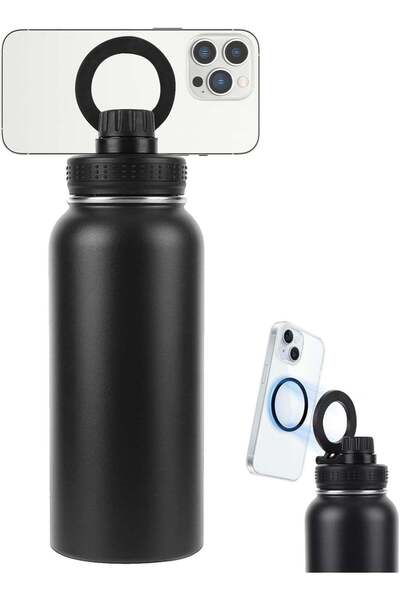 Generic 32 oz Insulated Water Bottle with Magnetic Phone Holder, MagSafe Trip...