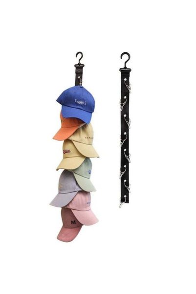 Generic Wall-Mounted Hat Hook Rack 2-Piece Set, Hanging Hat Storage Artifact ...