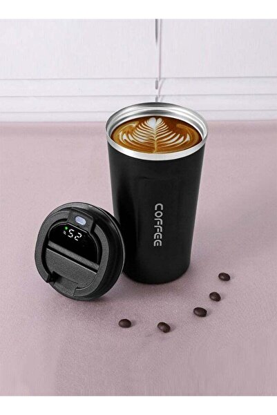 Generic Stainless Steel 510ml Coffee Cup with smart LED temperature display w...