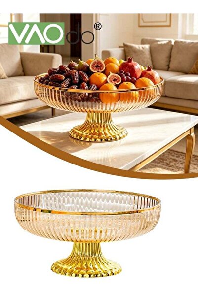 Generic Fruit Bowl, Modern Creative Transparent Amber Plastic Fruit Basket, D...
