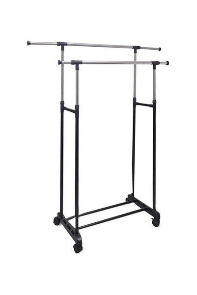 Generic High Grade Adjustable Clothes Rack Black 102cm