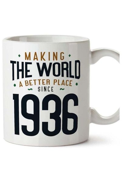 Generic 1936 Birthday Mug - in English - Making The World a Better Place - Fu...