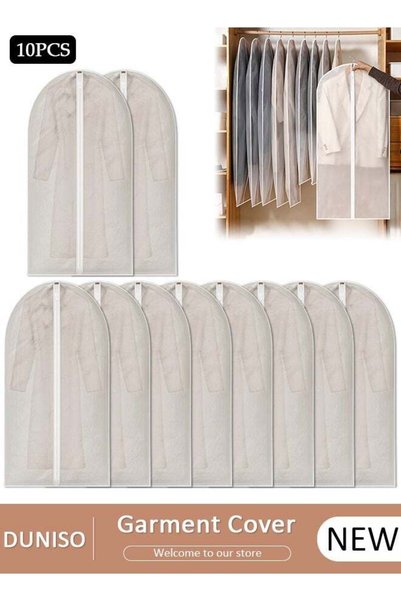 Generic 10 Pack Clear Garment Bags for Hanging Clothes with Full Zipper, Dust...