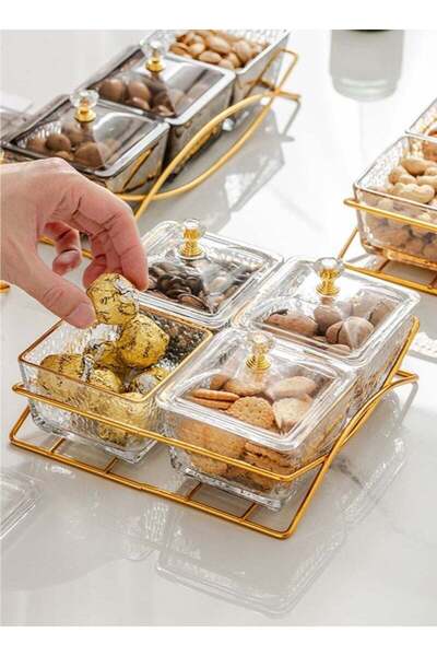 Generic Glass Grain Fruit Plate, Dessert Serving Trays For Dried Fruit, Nuts,...