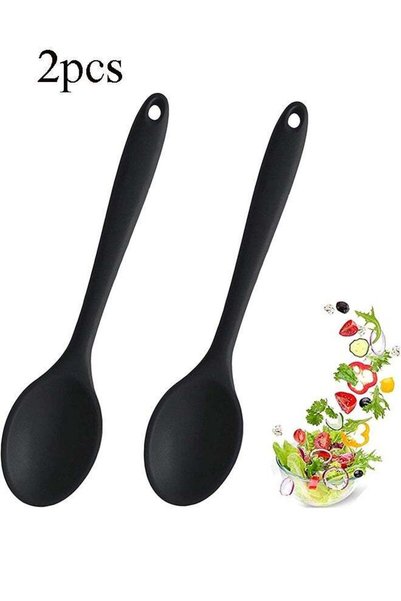 Generic 2 Pcs Silicone Spoons, for Cooking Heat Resistant, Hygienic Design Ut...