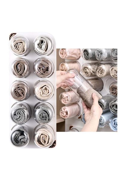 Generic SYOSI Wall Mounted Capsule Storage Organizer Clear Plastic Wardrobe O...