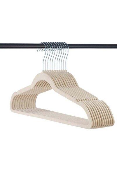 Generic Homesmiths Slim Velvet Non-Slip Suit Hangers, Beige – 7-Pack, Space-S...