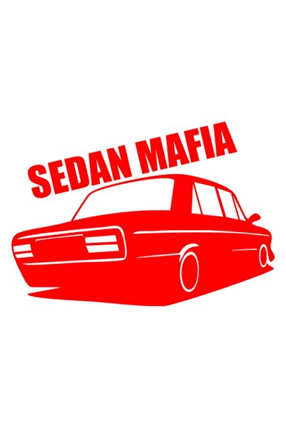 OEM Autocolant auto  "Sedan mafia ", 10cm, Roșu