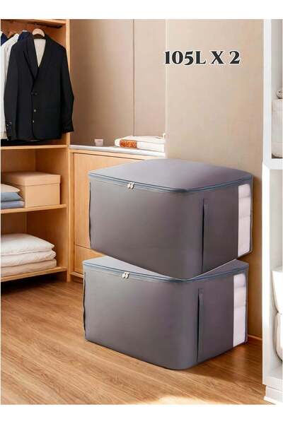 Generic 105L X 2Pcs Large Capacity Thickened Storage Bags Set with Handles ,C...