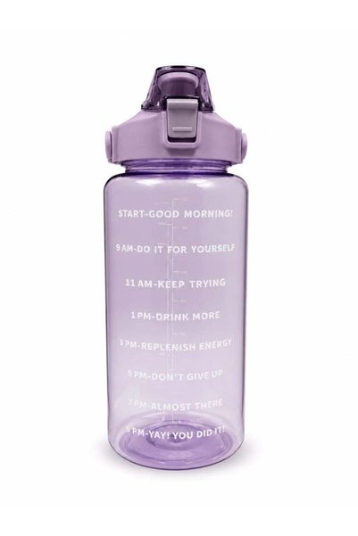 Generic 2000ML Motivational Water Bottle with Time Marker, Leakproof Locking ...