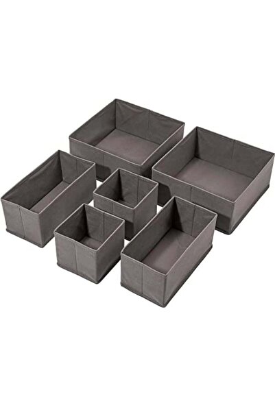 Generic 6‑Pack Foldable Drawer Organizer Bins, Closet & Dresser Storage Divid...