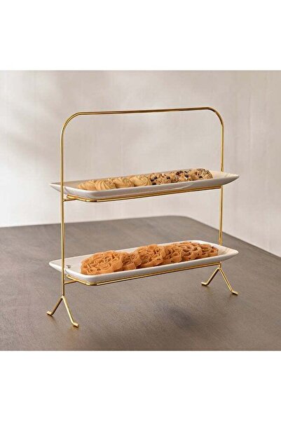 Generic Sahra 2-Tier Rectangular Cake Stand