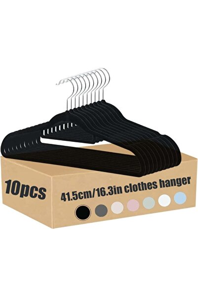 Generic Velvet Hangers 10PCS with Silver Hooks Non-Slip Slim Felt Hanger for ...