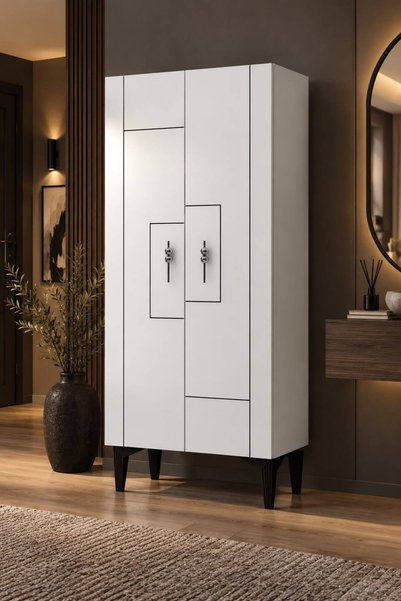 Modova Home MHXXÇAD1B MİNNA 2 KAPAKLI RAFLI MUTFAK DOLABI BANYO DOLABI ÇOK AM...