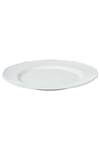 Generic Dinner Plate, White Feldspar Porcelain, 28 cm - Ruffled Edge