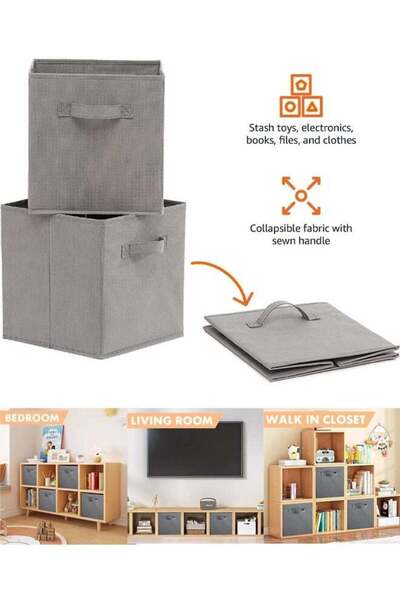 Generic Storage Bins Foldable Fabric Storage Cubes And Cloth Storage Organize...