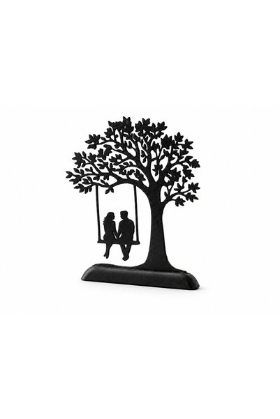 OEM Decorațiune Premium „Arborele Iubirii Eterne”, Cuplu pe leagăn sub copac,...