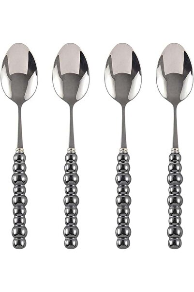 Generic Stainless Steel Spoon Set, Dessert Spoons with Imitation Pearl Decora...