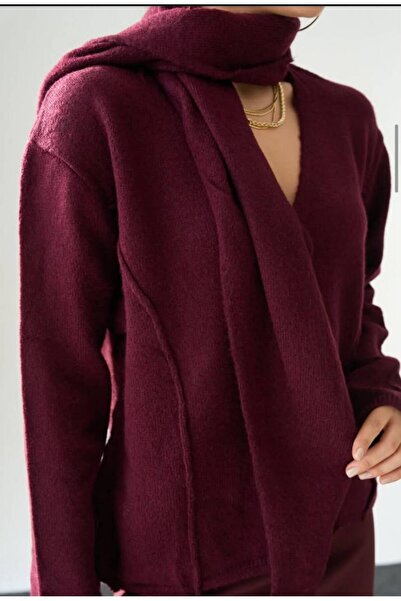 Genel Markalar KADIN KENDİNDEN ATKILI HIRKA MODELİ