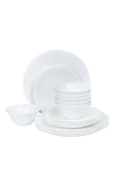 Generic Cuisine Art ORA 18-Piece Opalware Dinner Set, White | Durable Lightwe...