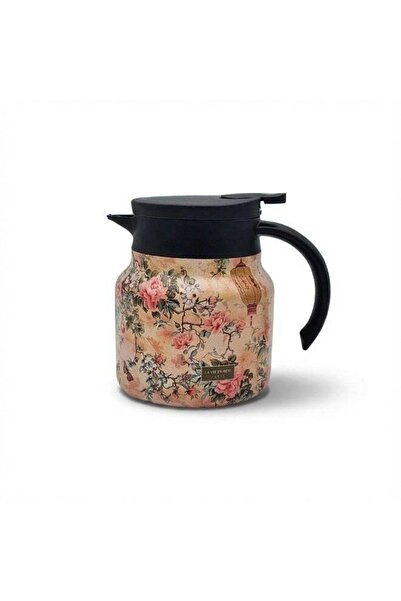 Generic Vintage Floral Pattern Teapot, Stainless Steel Thermal Carafe with Li...