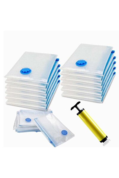Generic 10PC 80X100Cm Vacuum Sealing Bags With Hand Pump Extra Large Space Sa...