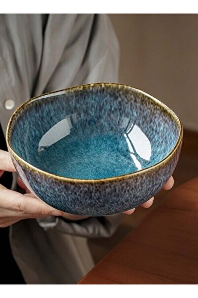 Generic Premium Ceramic Soup Bowl - 28 oz Large Capacity, Azure Blue High Qua...