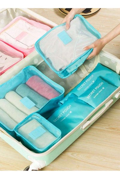 Generic 6pcs Travel Storage Bags Set - Portable Luggage Organizer with Zipper...
