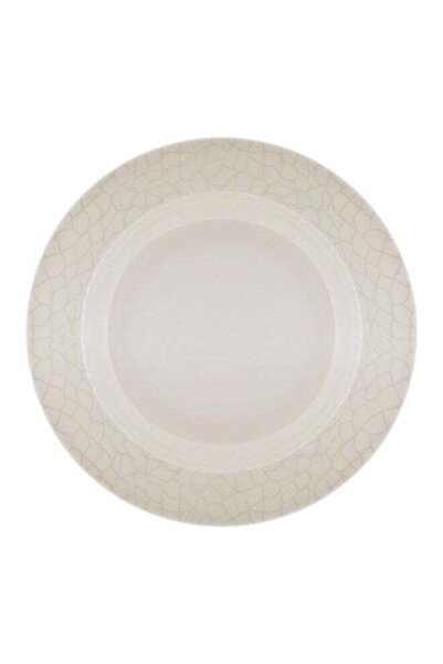 Generic Royalford 10 Inch Melamine White Pearl Dinner Plate,Deep Soup Plate |...