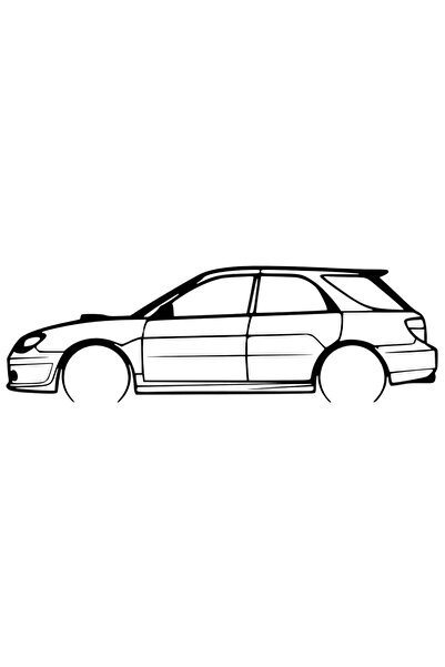 OEM Decorație Subaru WRX Wagon 2007 – Siluetă 3D, design auto minimalist