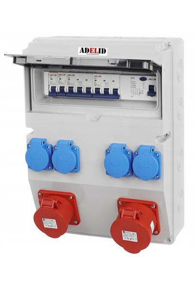 ADELID Adaptor de priză cu siguranțe 16A 5P 4X 230V