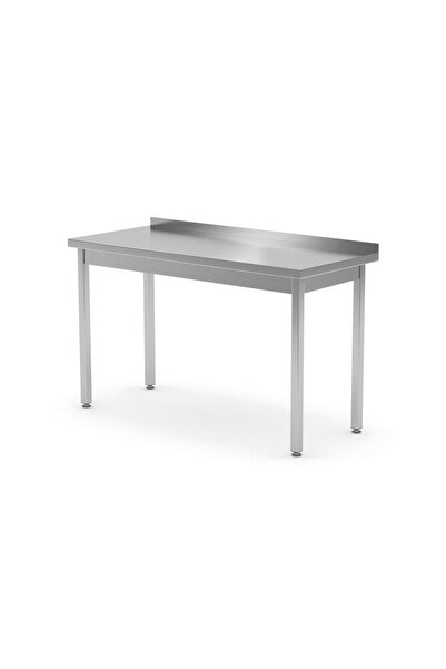 HENDI Masă de lucru cu rebord, pregătită pentru asamblare, Kitchen Line, 1400...