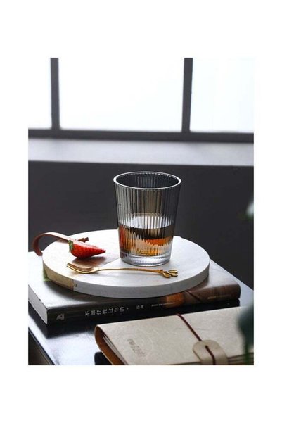 Generic V-shaped Striped Glass Grey