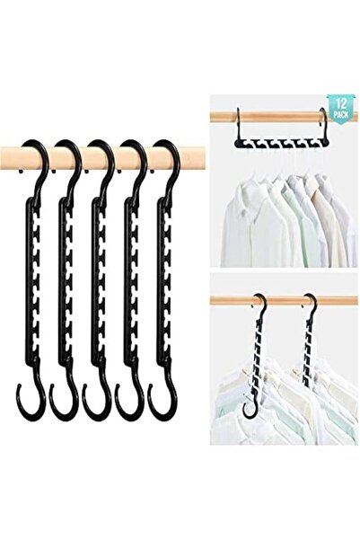 Generic Sturdy Plastic Space Saving Hangers 12 Pack, Cascading Hangers Organi...