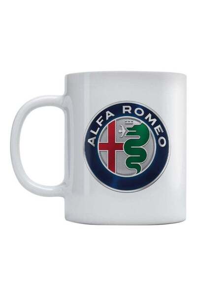 Generic Alfa Romeo Logo Printed Mug White/Blue/Green 350ml