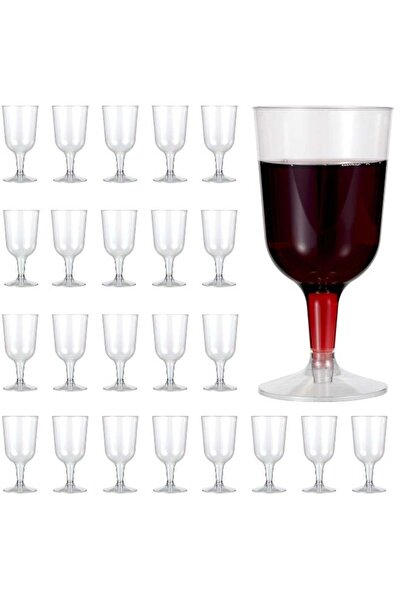Generic BOAO Plastic Wine Glasses - 50 Count Unbreakable & Lightweight Outdoo...