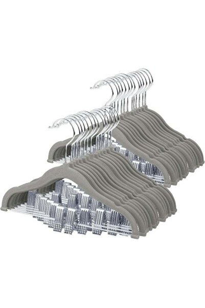 Generic 11.8'' Baby Velvet Hangers With Movable Clips, Non-Slip Kids Felt Han...