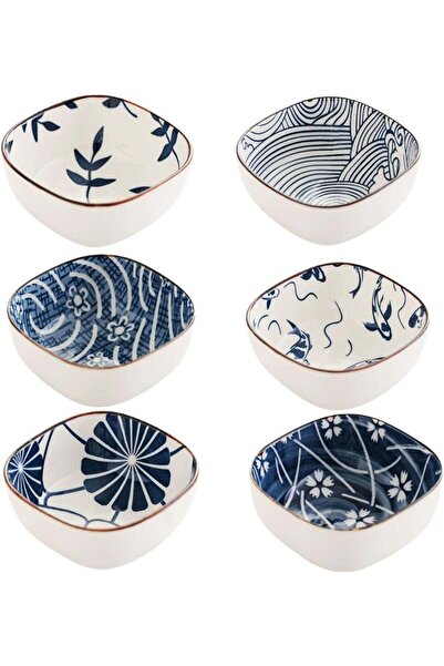 Generic 6 Pieces 6 oz Ceramic Dipping Bowls Vintage Japanese Ceramic Sauce Di...