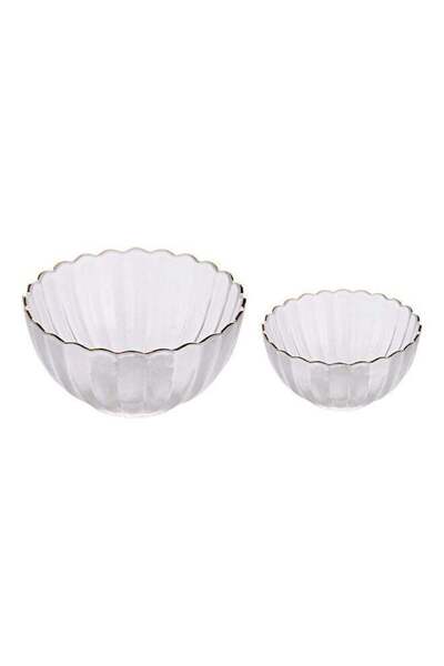 Generic 2-Piece Phnom Penh Glass Bowl Clear 16x16x7cm
