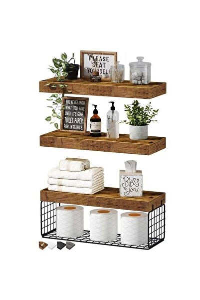 Generic Bathroom Shelves Over Toilet - Wall Mounted Floating Shelves Toilet P...