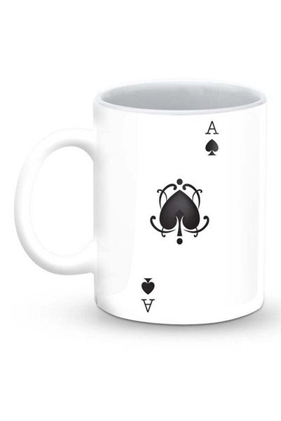 Generic Premium Ace Of Spades Designer Mug White/Black