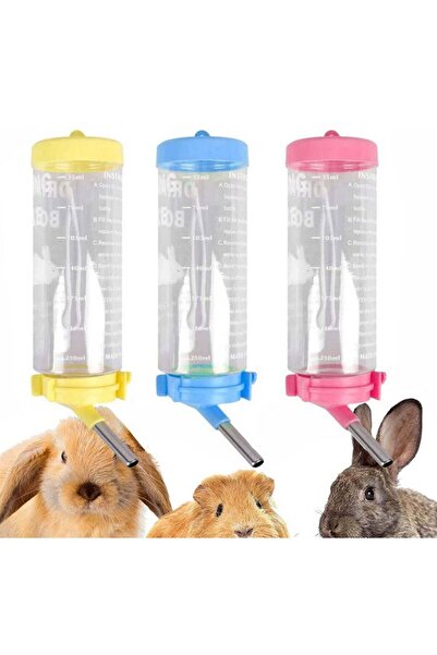 Generic 3pcs Hanging Pet Water Bottle No-Drip Stainless Steel Drinking Tube f...