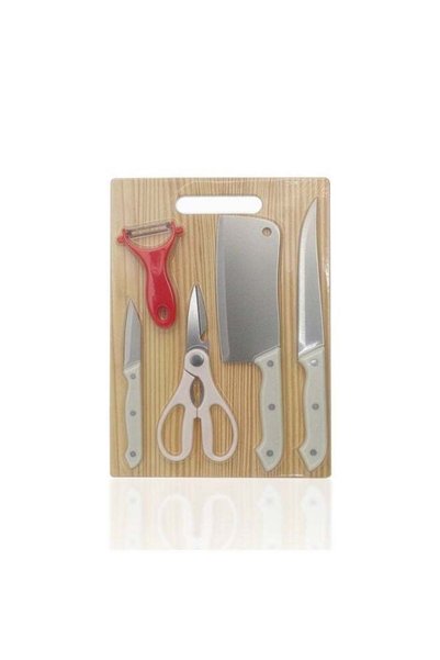 Generic Royalford 6pcs Deluxe Kitchen Cutting Set RF12943 Stainless Steel Bla...