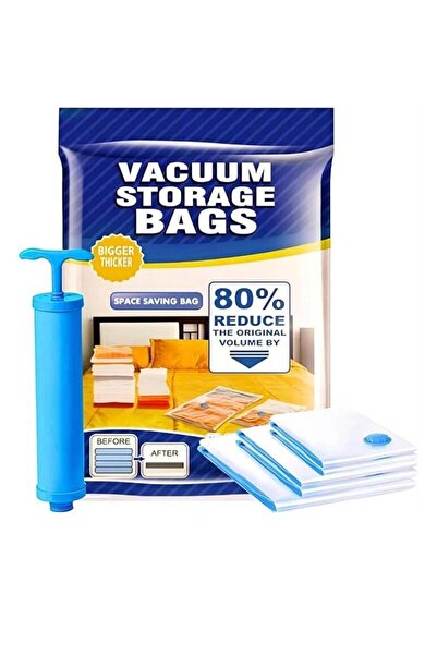 Generic Pack 5 Vacuum Storage Bags with pump, Sealer Bags for Clothing, Saver...