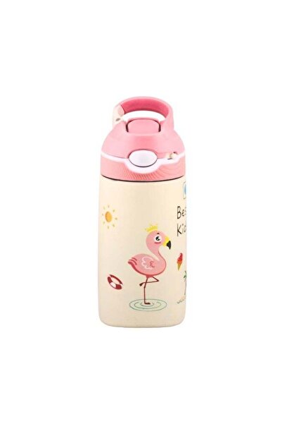 Generic BrainGiggles Stainless Steel Kids Water Bottle with Straw & Handle - ...
