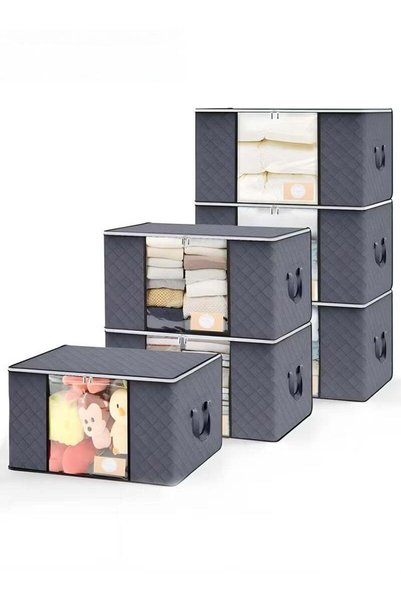 Generic 6 Pack Clothes Storage Bags, Foldable Blanket Storage Bags, Closet Or...