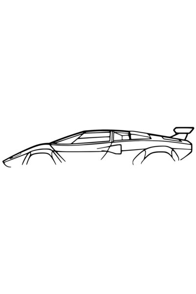OEM Decorațiune Lamborghini Countach – Siluetă 3D, design auto minimalist