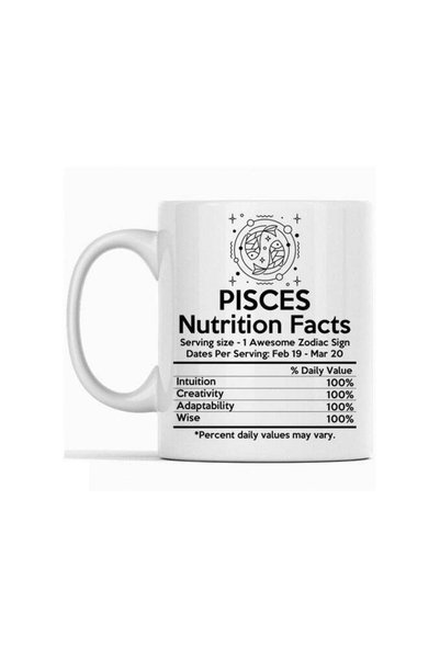 Generic "Celebrating the Pisces Spirit: A Unique Mug Featuring Nutritional Fa...